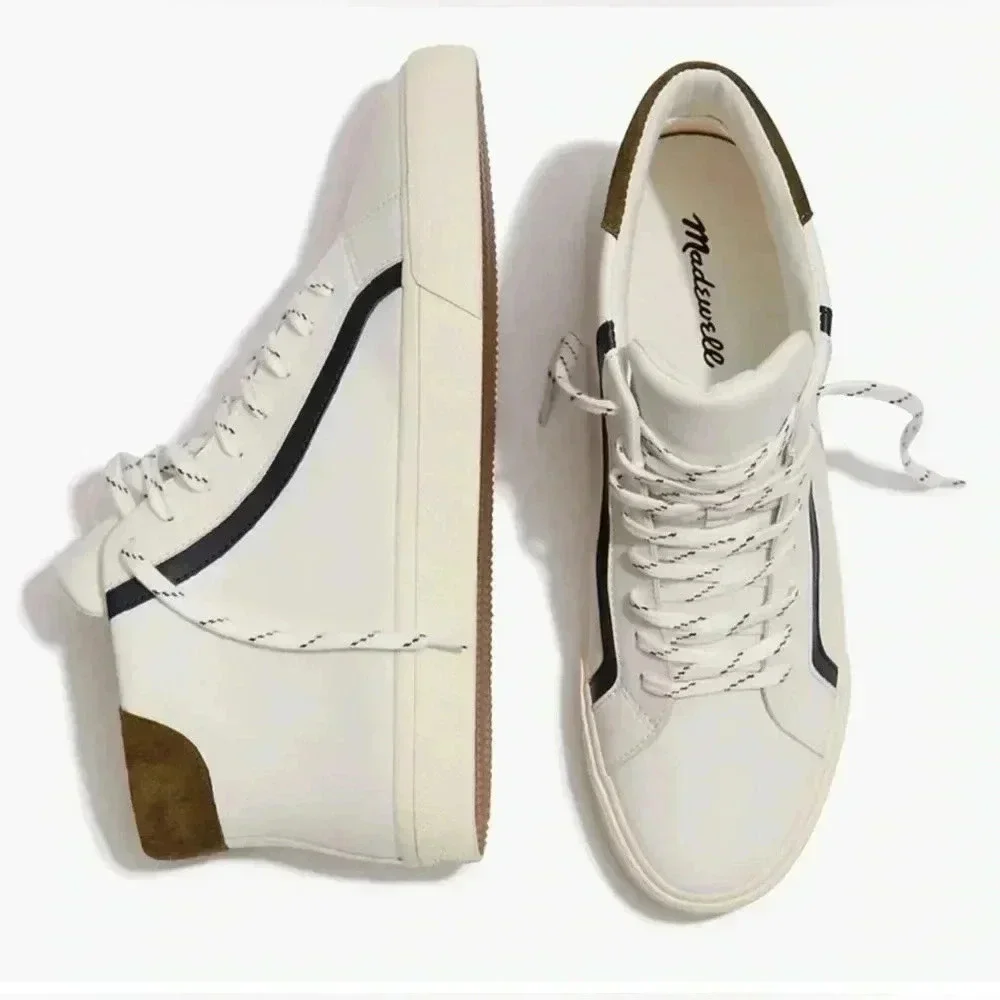 Madewell Sidewalk High-Top Sneakers in Colorblock unisex women’s 8 mens 6.5